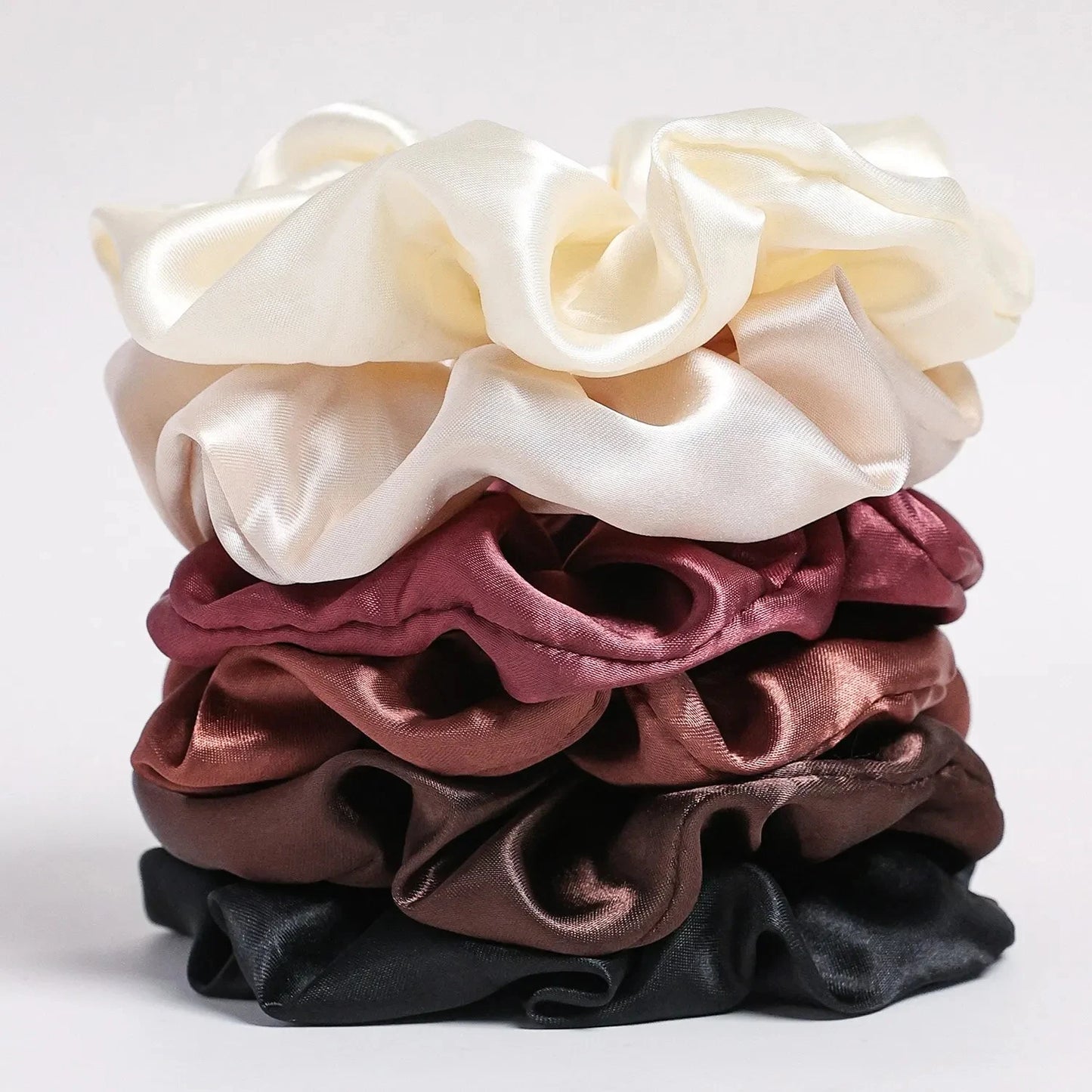 KentDO™ Satin Scrunchies 6PCS – No-Crease Hair Ties