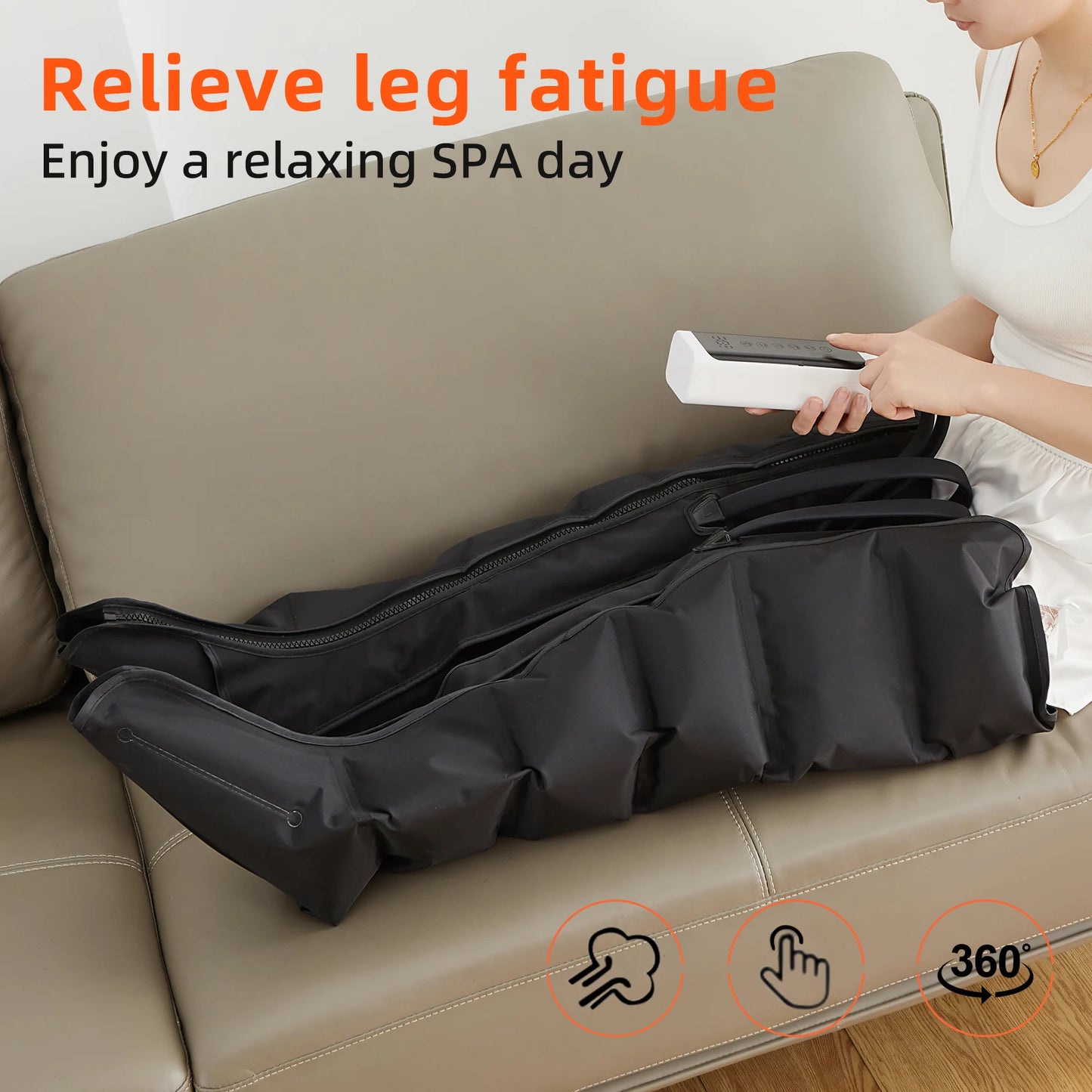 Air Compression Leg Massager for Muscle Recovery & Circulation