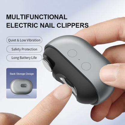 Electric Nail Clipper with Polisher & LED Dust Collector