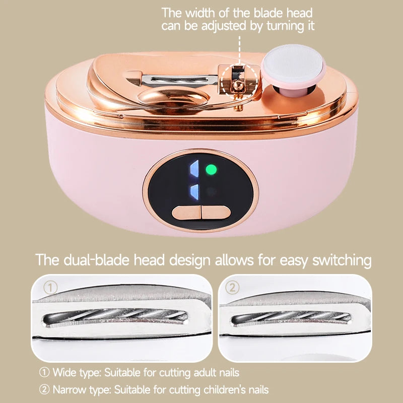 Electric Nail Clipper with LED Light for Safe, Easy Care