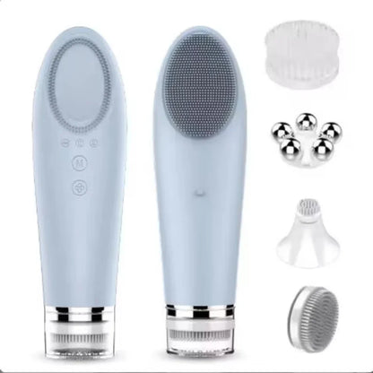 4-in-1 Warm Facial Cleansing Brush for Clearer Skin