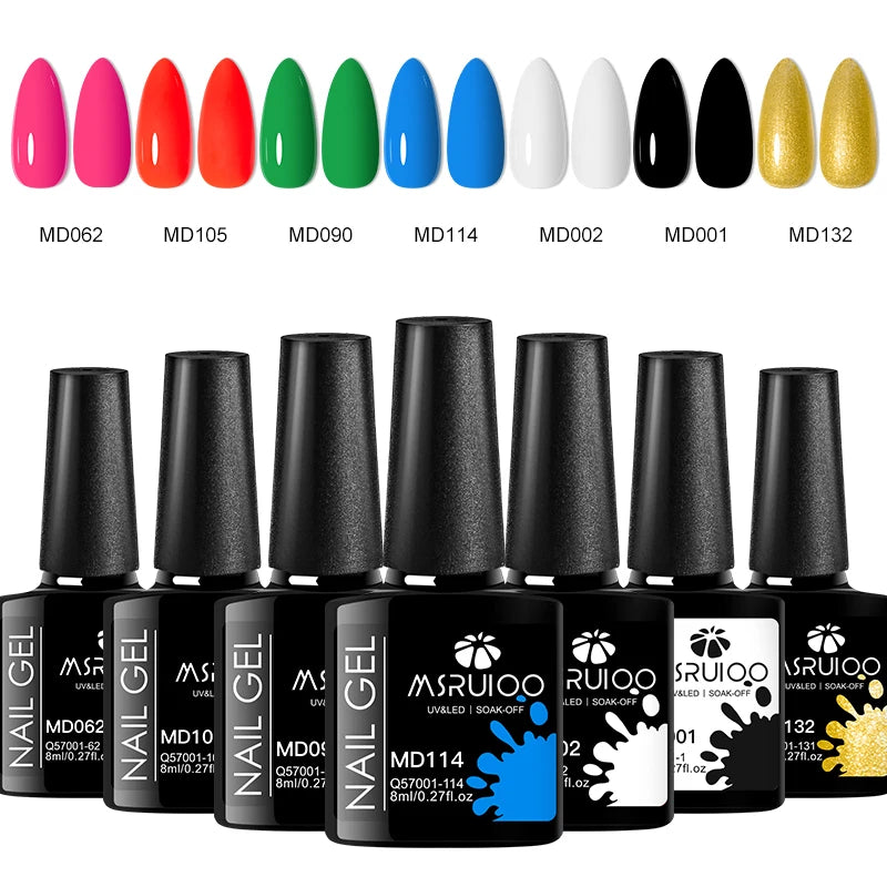 KentDO™ 7-Color Gel Nail Polish Set – Long-Lasting UV