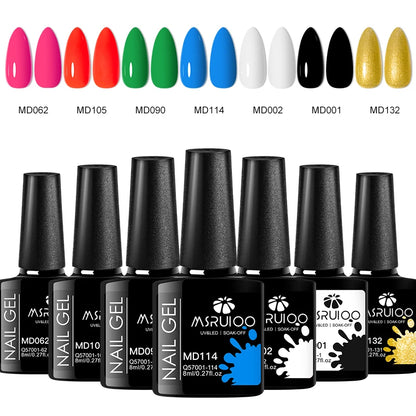 KentDO™ 7-Color Gel Nail Polish Set – Long-Lasting UV