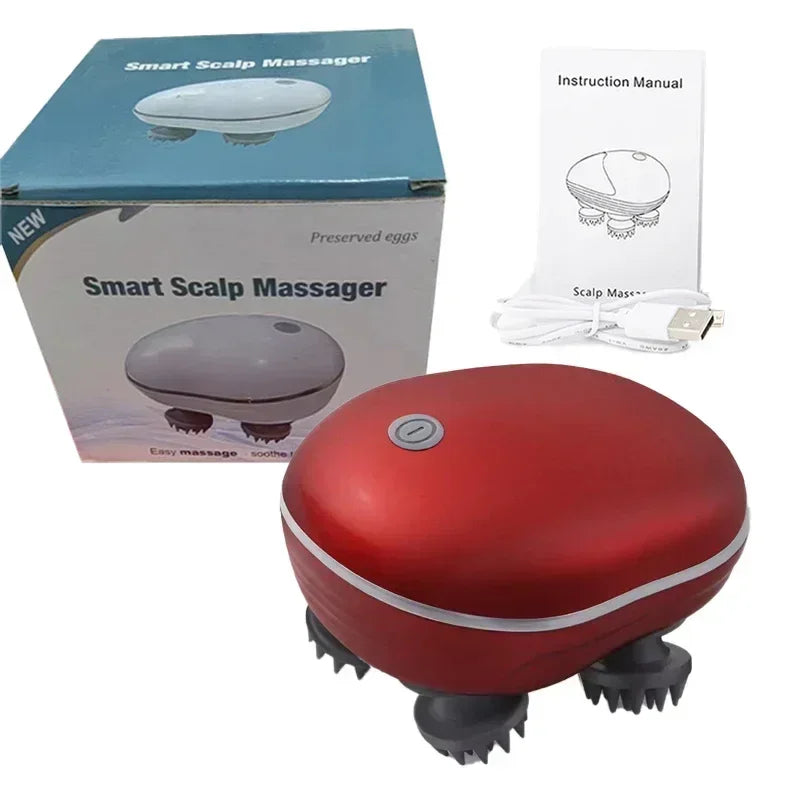 KentDO™ Electric Scalp Massager – Red Light Therapy & Stress Relief