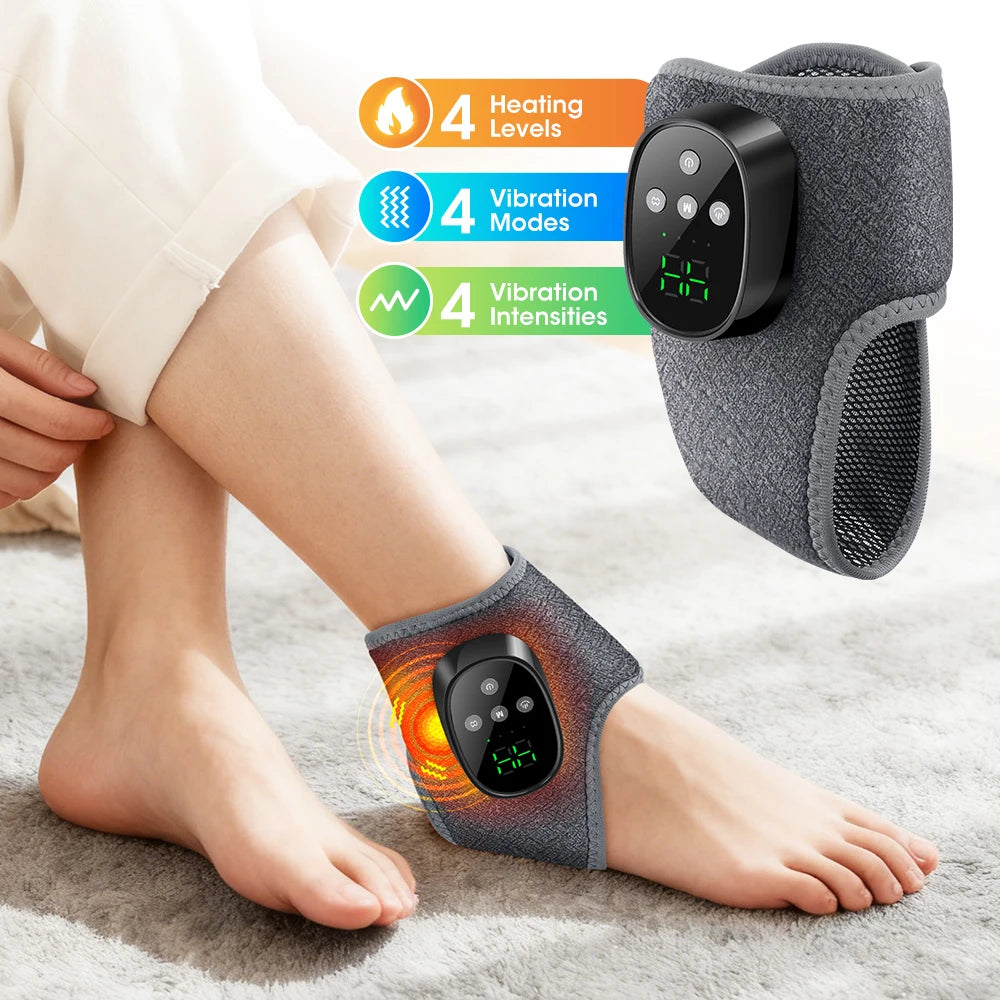 Electric Ankle Massager with Heat for Fast Muscle Relief