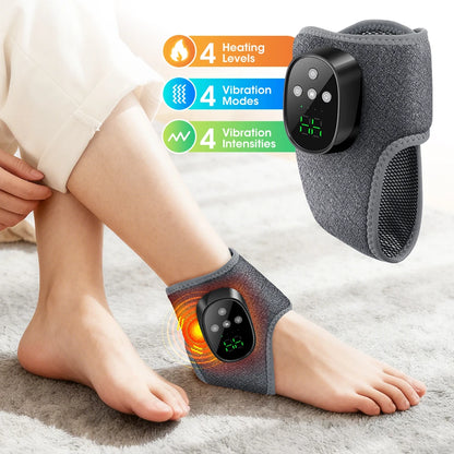 Electric Ankle Massager with Heat for Fast Muscle Relief