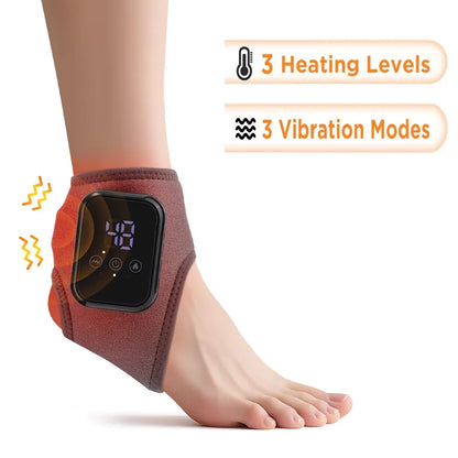 Electric Ankle Massager with Heat for Fast Muscle Relief