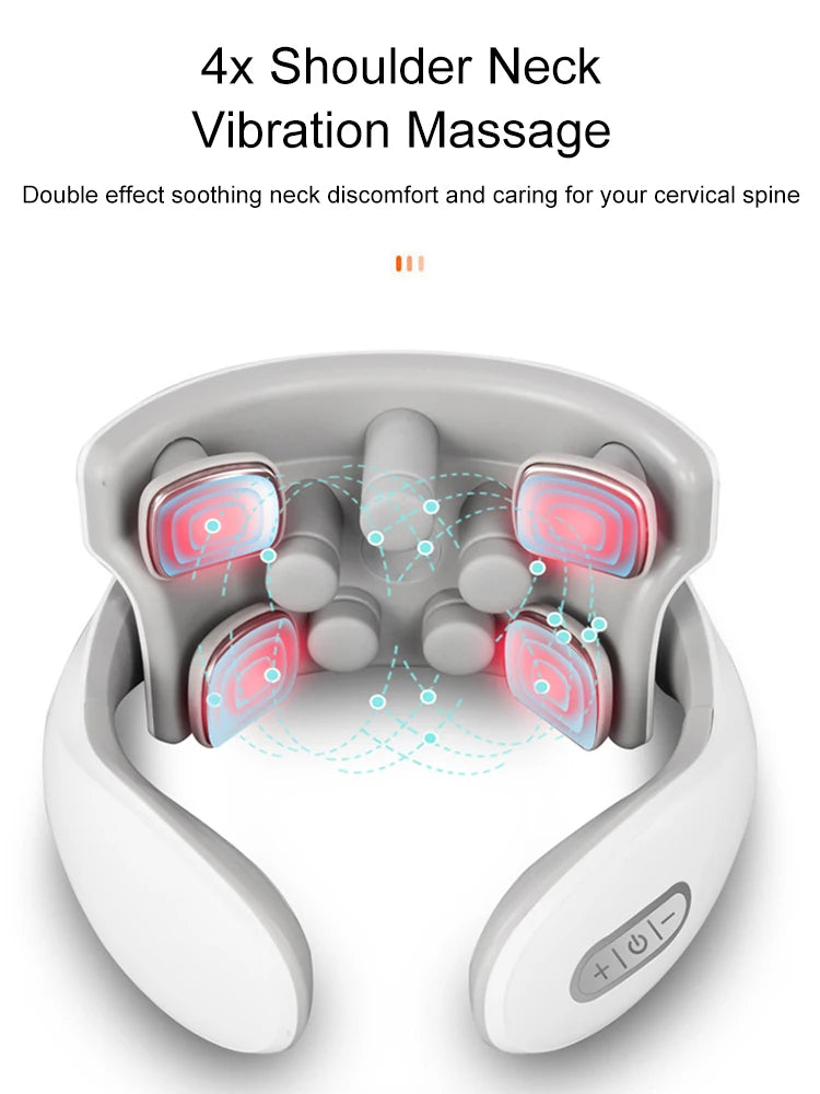 KentDO™ 4-Head Neck Massager with Heat & Vibration Relief