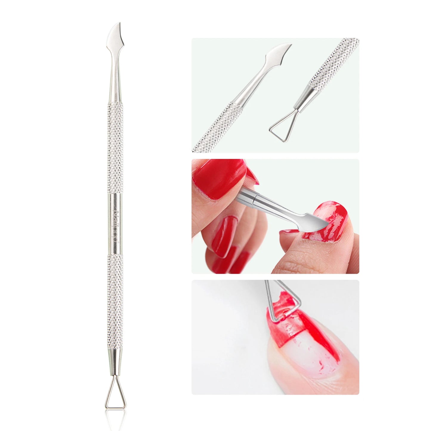 KentDO™ Stainless Steel Nail Cutter & Cuticle Pusher Set