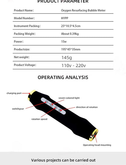 KentDO™ CO2 Oxygen Facial Device – Wrinkle & Skin Rejuvenator