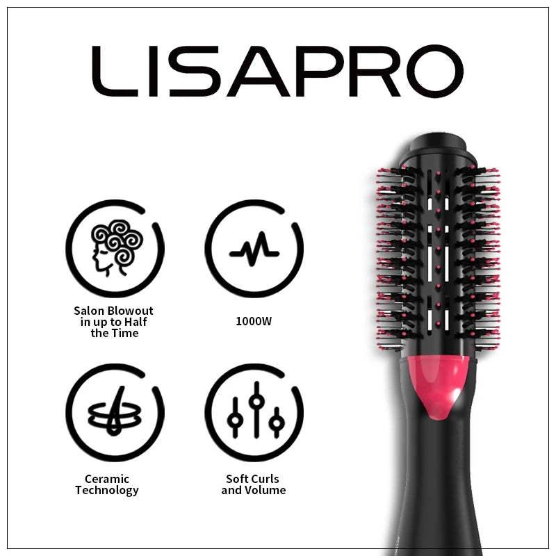 KentDO™ LISAPRO 3-in-1 Hot Air Brush – Dryer & Volumizer