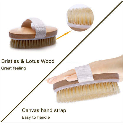 KentDO™ Wooden Body Brush – Soft Bristle Exfoliation