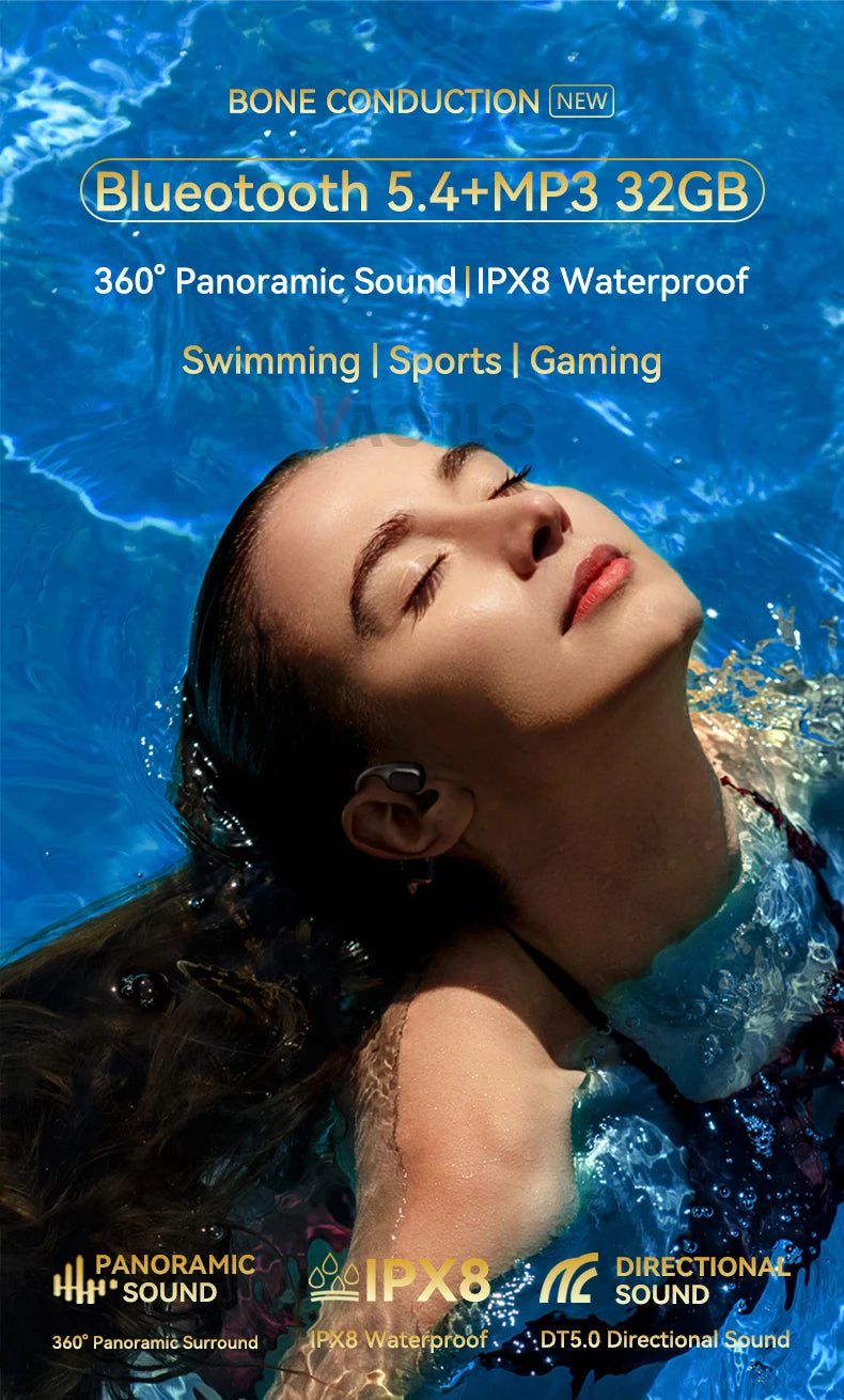 KentDO™ Bone Conduction Headphones – Waterproof Music Freedom