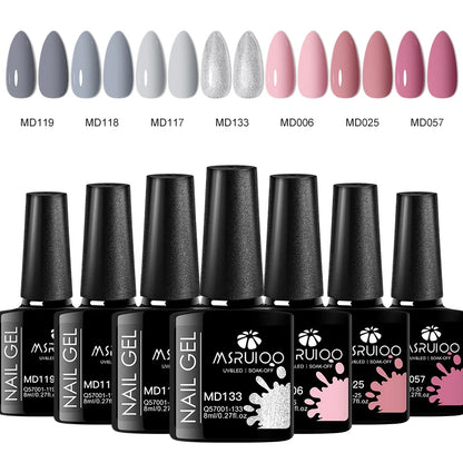 KentDO™ 7-Color Gel Nail Polish Set – Long-Lasting UV