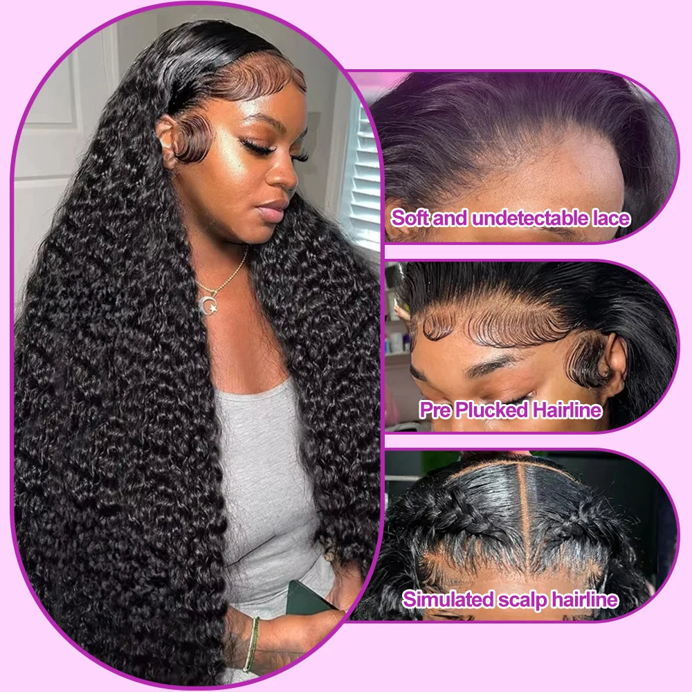 KentDO™ Deep Wave Human Hair Wig – 360° HD Lace Perfection