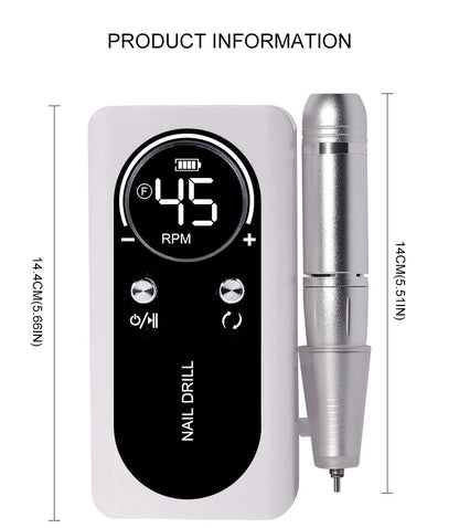 KentDO™ Rechargeable Nail Drill – 45,000RPM Pro Performance