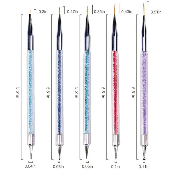 Nail art brush set professional vs dotting tool comparison - KentDO