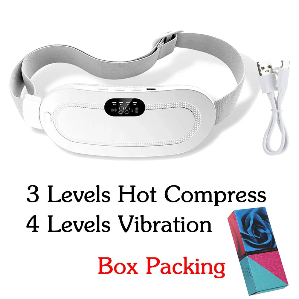 Menstrual heating pad belt with rechargeable cordless design