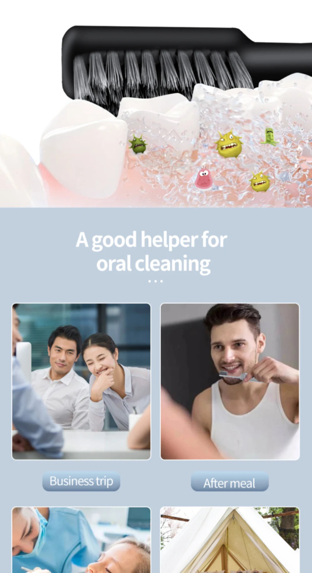 gum folding travel toothbrush - KentDO