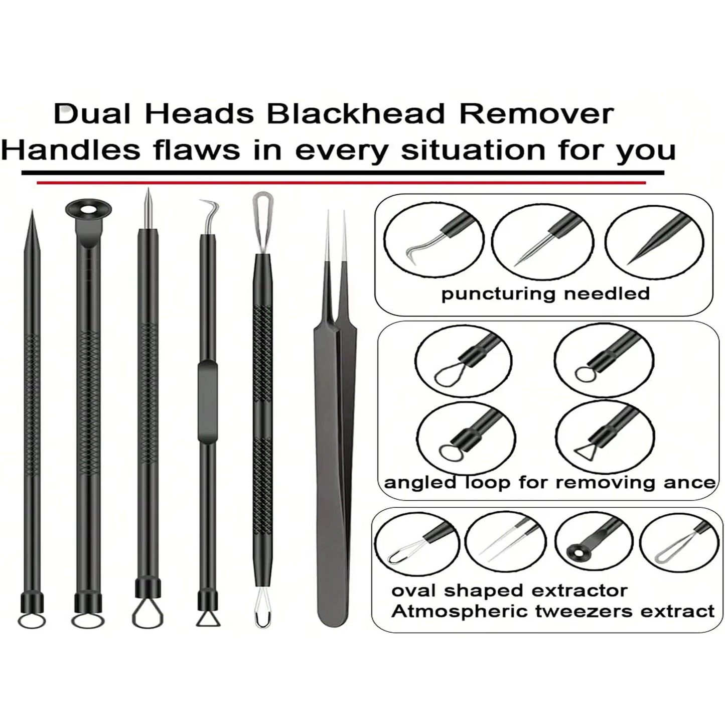 KentDO™ Pimple Popper Tool Kit – Clear Skin Blackhead Remover