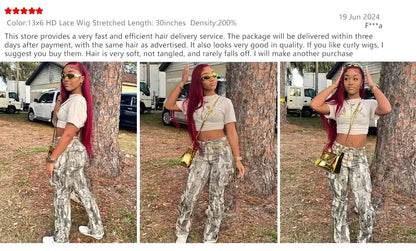 KentDO™ Burgundy Human Hair Wig – HD Lace, Natural Shine