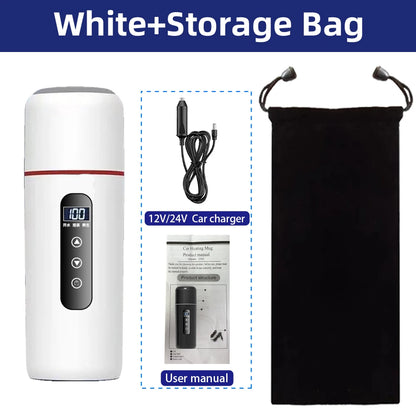 12V Portable Car Electric Kettle 500ml – Fast Heat Travel Cup