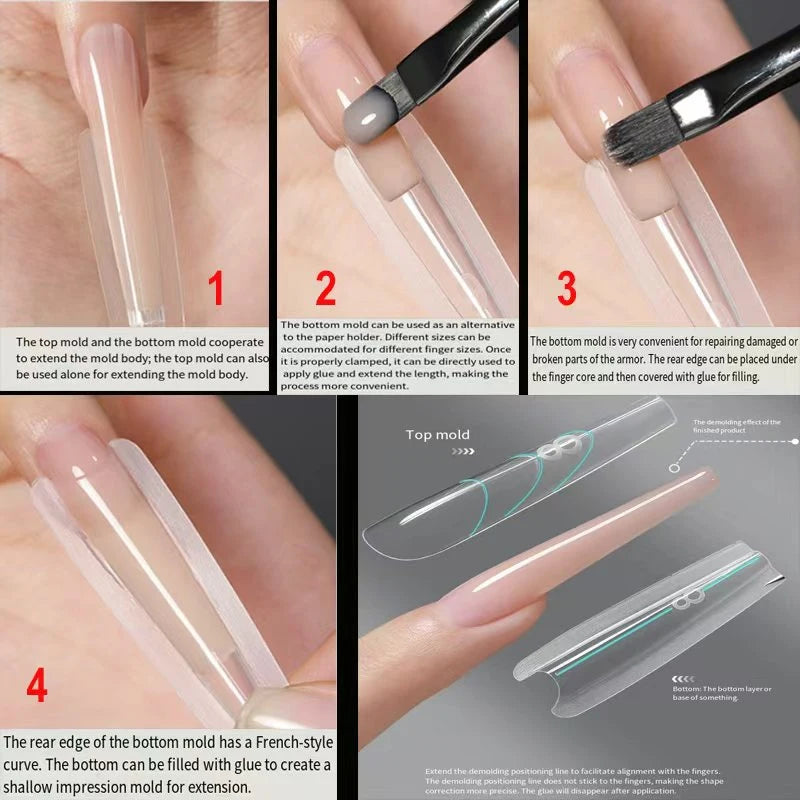 Dual Nail Forms Kit 240PCS – Perfect Shape Extensions