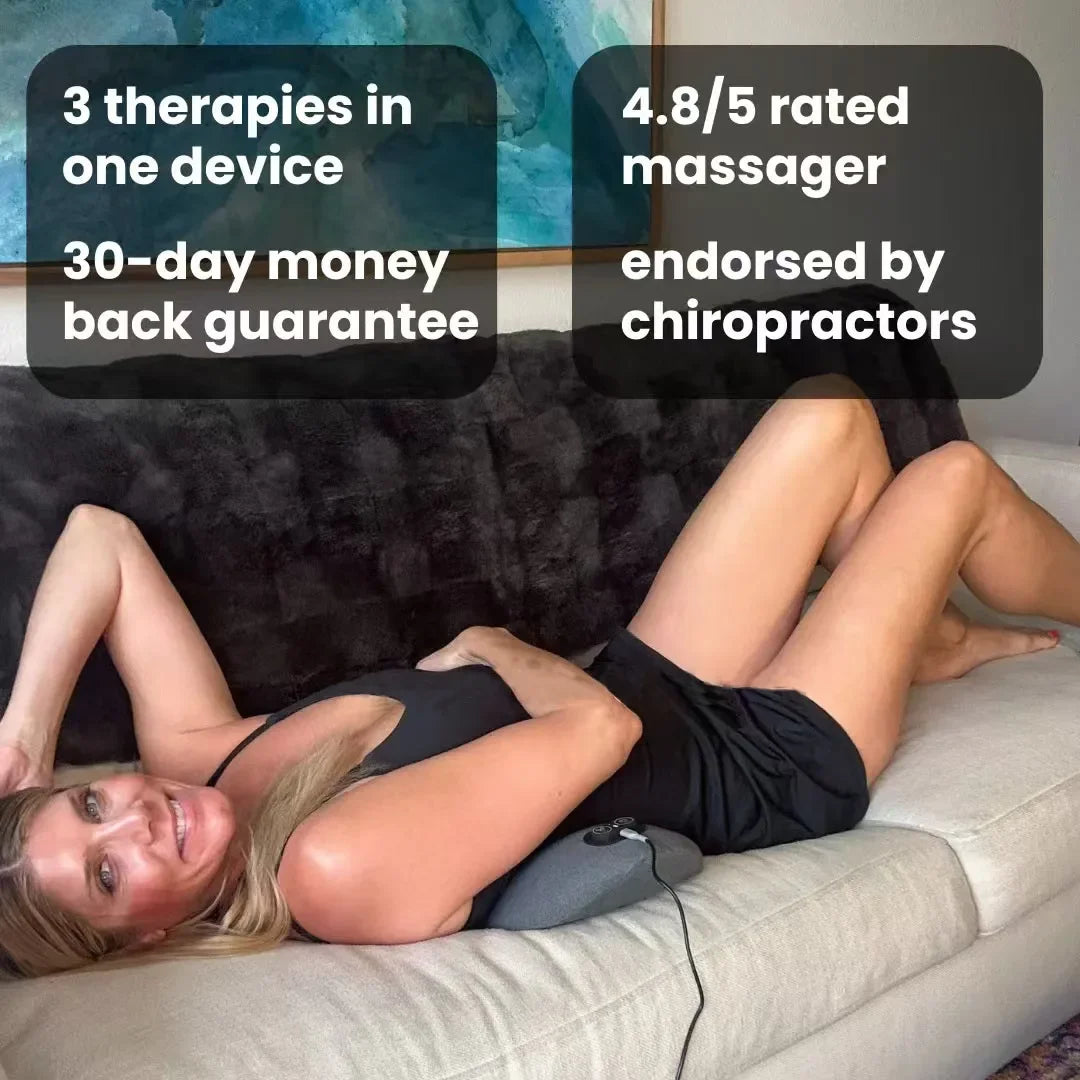3-in-1 Back Massager for Heat & Deep Tissue Relief