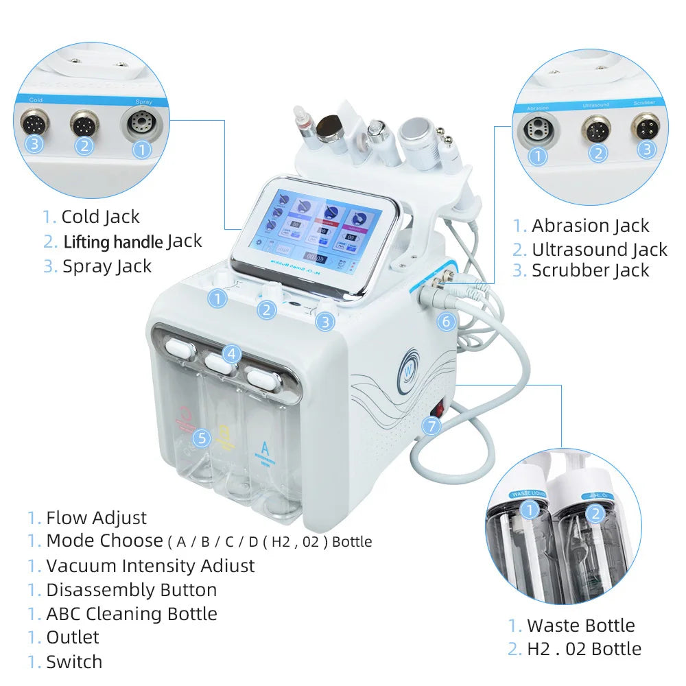 KentDO™ Hydro Microdermabrasion 6-in-1 Facial Machine