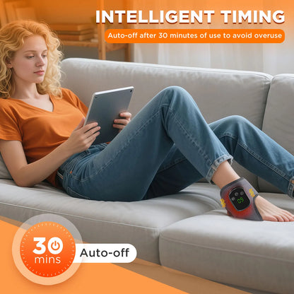 Electric Ankle Massager with Heat for Fast Muscle Relief