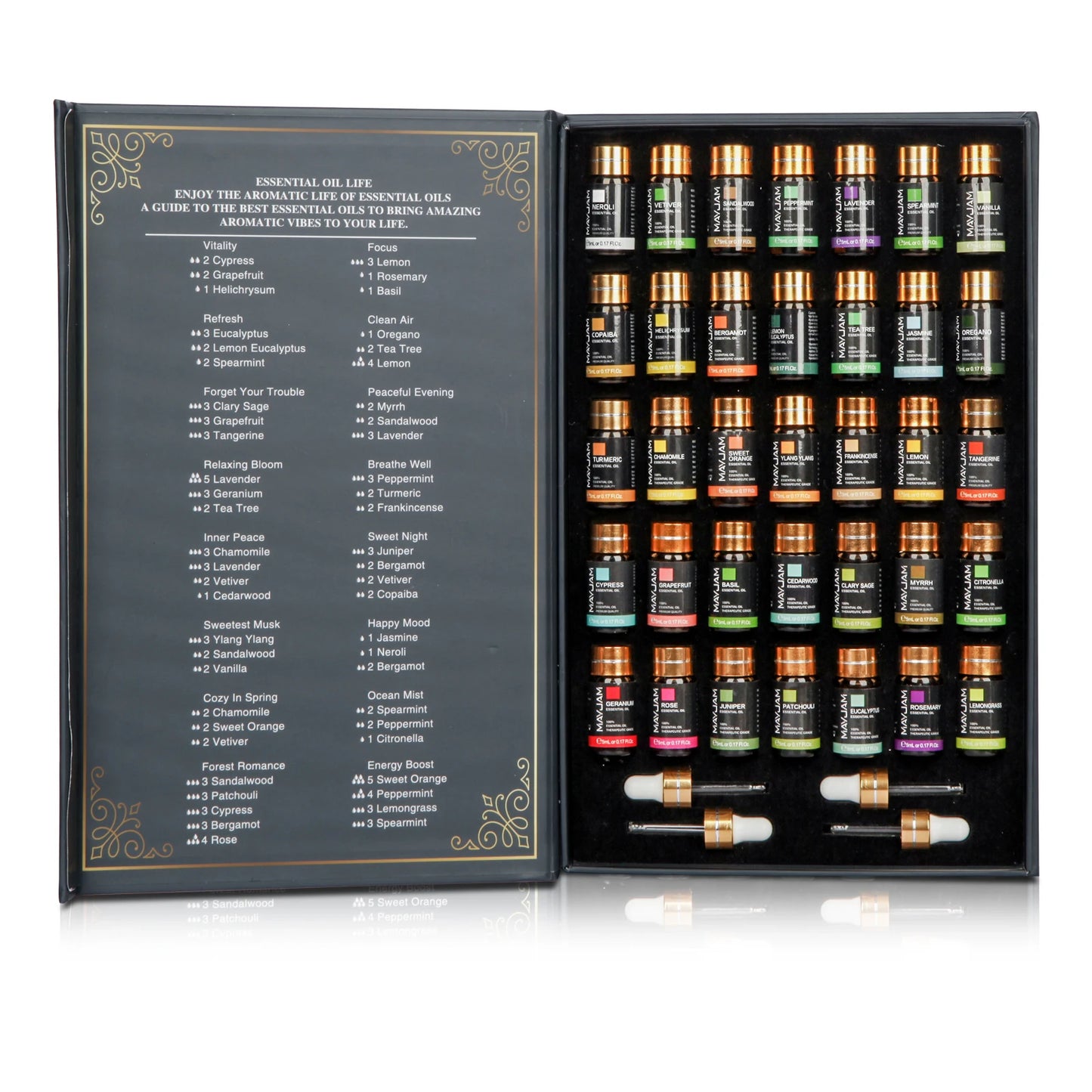 MAYJAM 35pcs Essential Oils Set for Diffuser DIY
