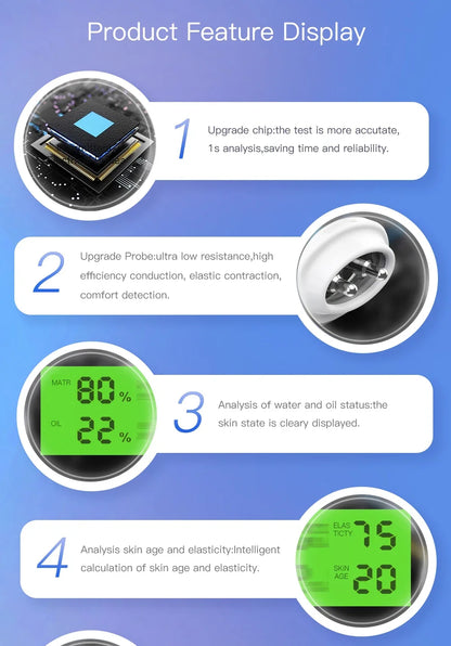 KentDO™ Portable Skin Analyzer – Moisture & Oil Tester