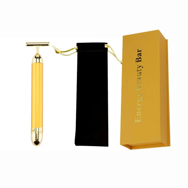 KentDO™ 24K Gold T-Shape Beauty Roller – Face Lift & Glow