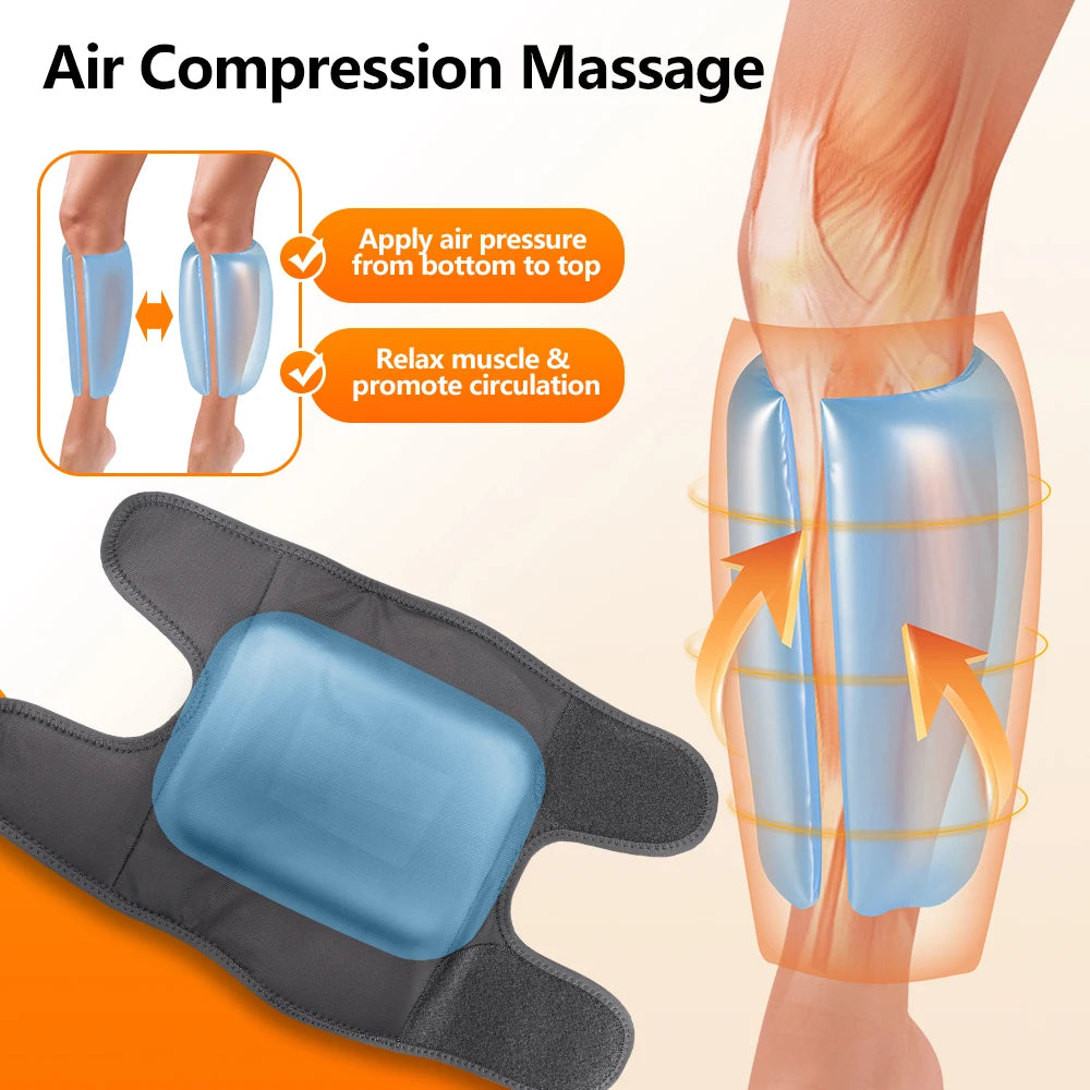 Wireless Air Compression Calf Massager with Heat Relief