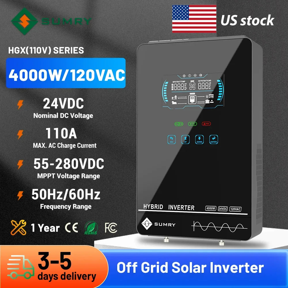 Off-Grid Solar Inverter 4KW – Pure Sine Stable Power