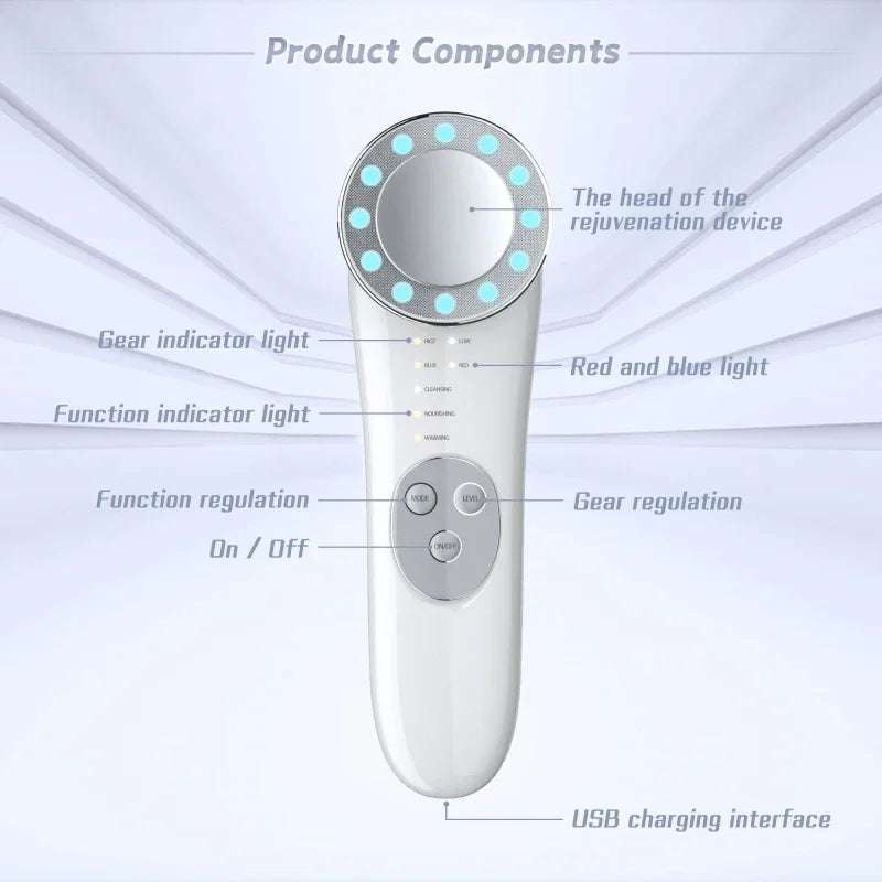 KentDO™ Ionic Facial Cleanser – LED & EMS Skin Rejuvenator