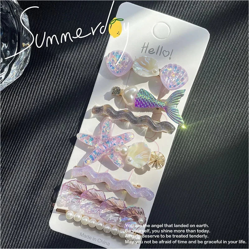 Shell Starfish Hair Clips for Cute Mermaid-Inspired Styles
