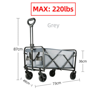 Heavy Duty Folding Wagon with Large Capacity Storage Cart