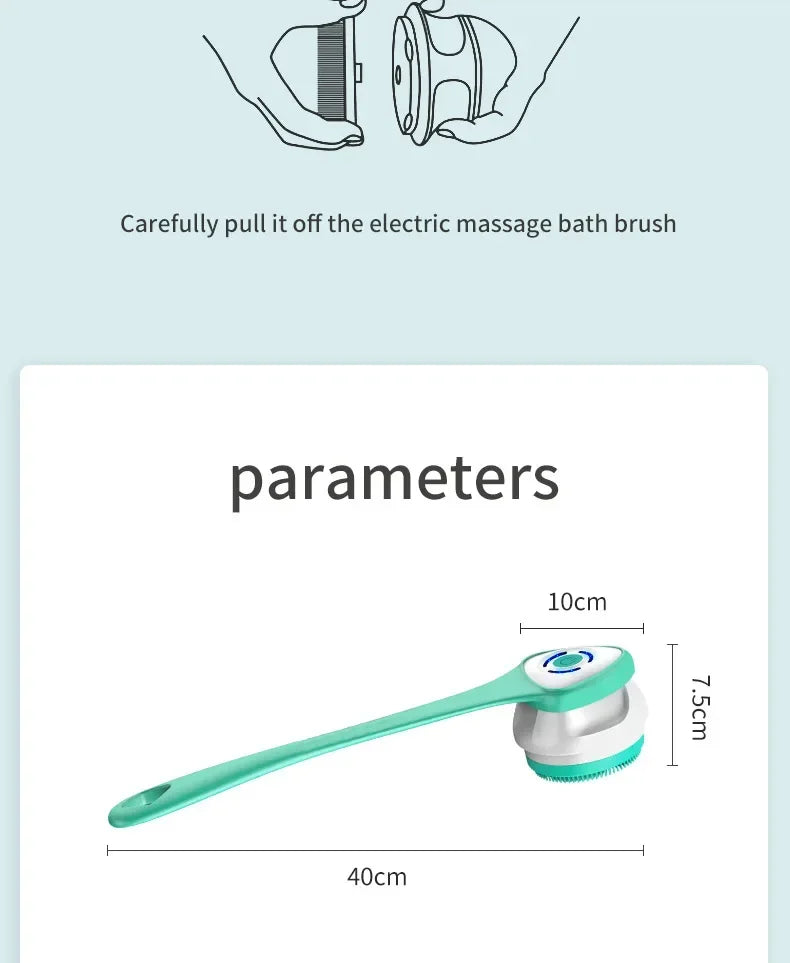 KentDO™ Electric Shower Brush – Deep-Cleansing & Massage Spa