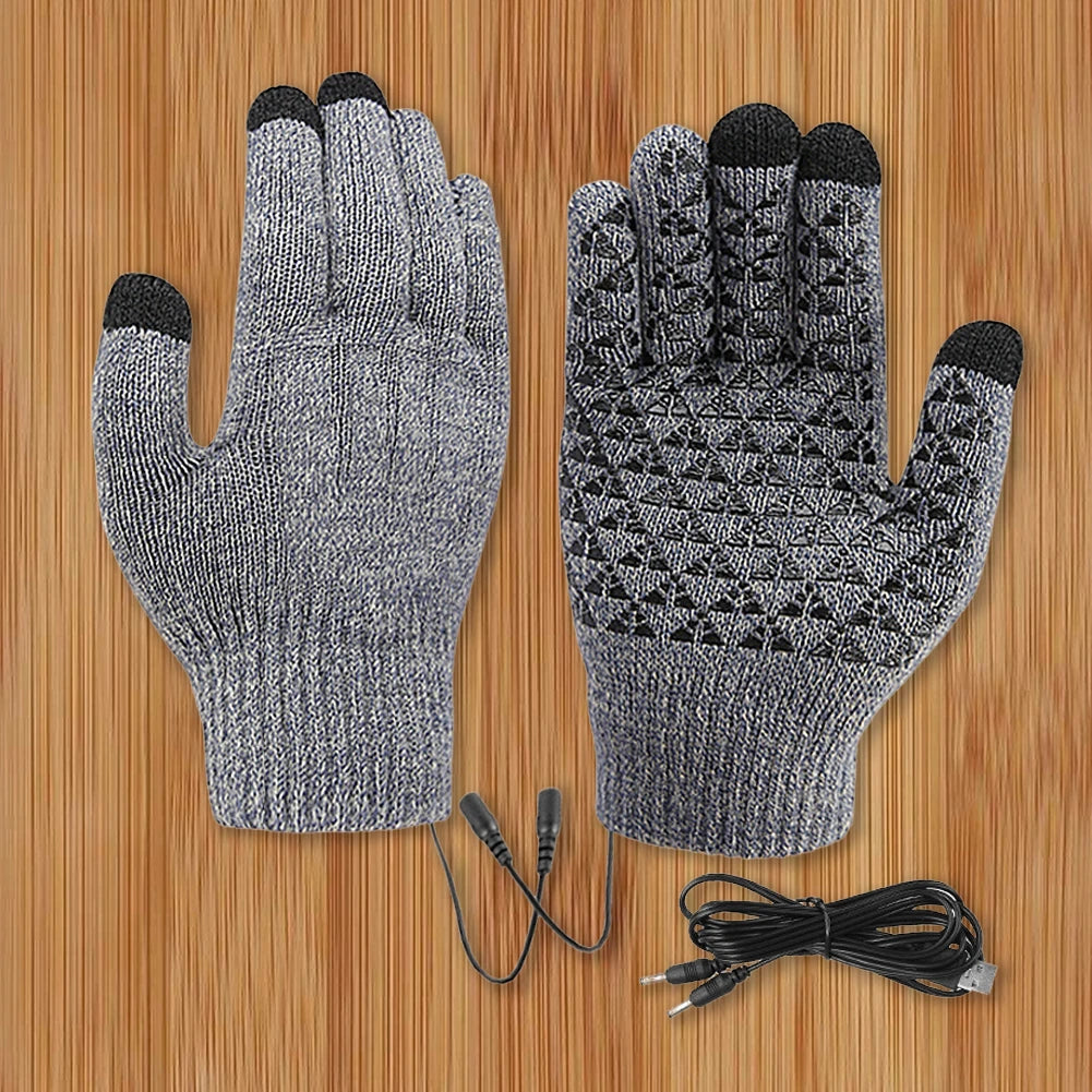 USB Heated Gloves with Touchscreen & Non-Slip Grip