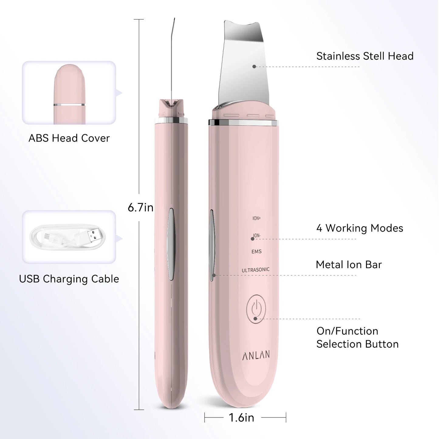 Ultrasonic Skin Scrubber for Deep Pore Cleansing & Lift