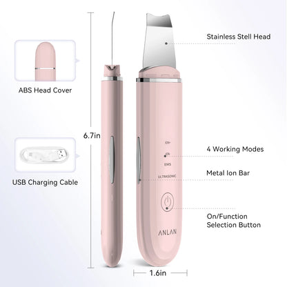 Ultrasonic Skin Scrubber for Deep Pore Cleansing & Lift