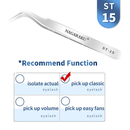 KentDO™ Precision Eyelash Tweezers – Stainless Steel Grip