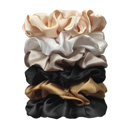 KentDO™ Satin Scrunchies 6PCS – No-Crease Hair Ties