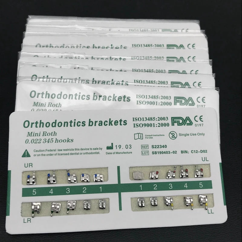 Dental Metal Brackets for Precise Orthodontic Alignment