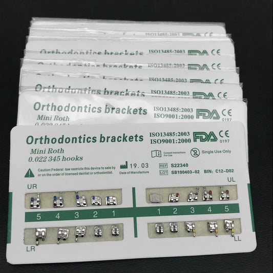 Dental Metal Brackets for Precise Orthodontic Alignment