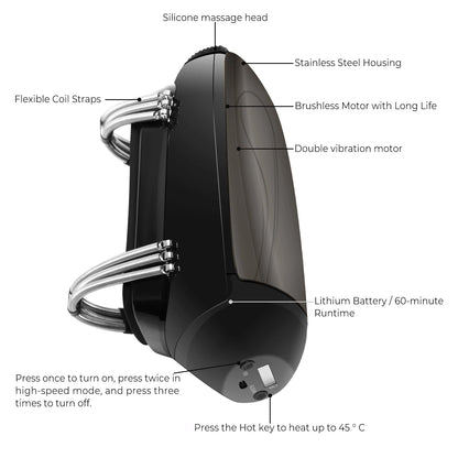 UKLISS Barber Massager – Cordless Heated Vibration Relief