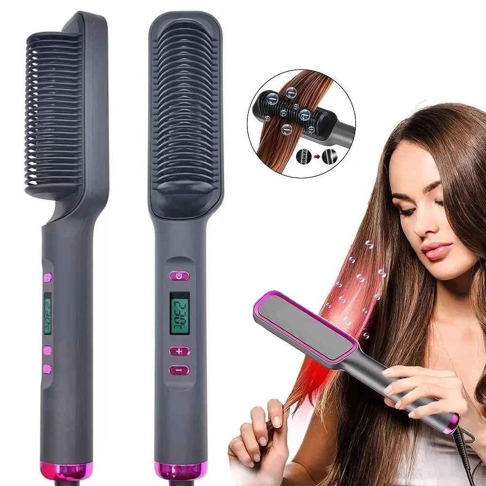 KentDO™ Electric Straightening Comb – Anti-Scald, Ionic Brush