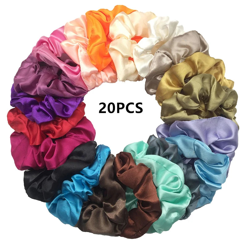 KentDO™ Satin Scrunchies 6PCS – No-Crease Hair Ties