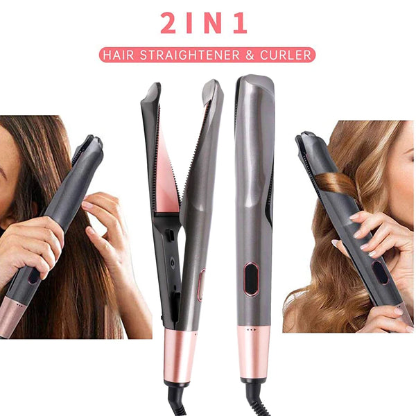 Kentdo 2-in-1 Dual Voltage Curler and Straightener